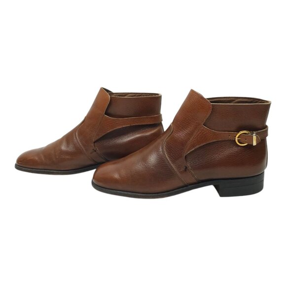 French Shriner Ankle Boot Mens 8.5 E Vintage Dress Monk Strap Buckle Leather - Picture 9 of 16